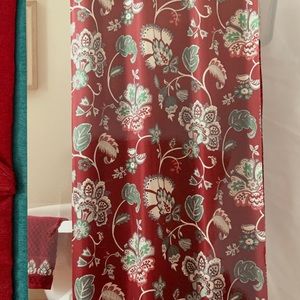 BHG Shower Curtain in Red Jacobean Floral